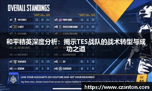 和平精英深度分析：揭示TES战队的战术转型与成功之道